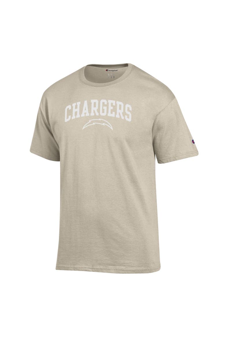 Men's Champion Oatmeal Los Angeles Chargers Jersey T-Shirt, Alternate, color, Oatmeal