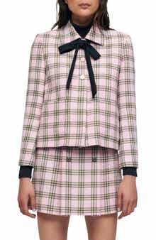 maje Vad Plaid Wool Jacket