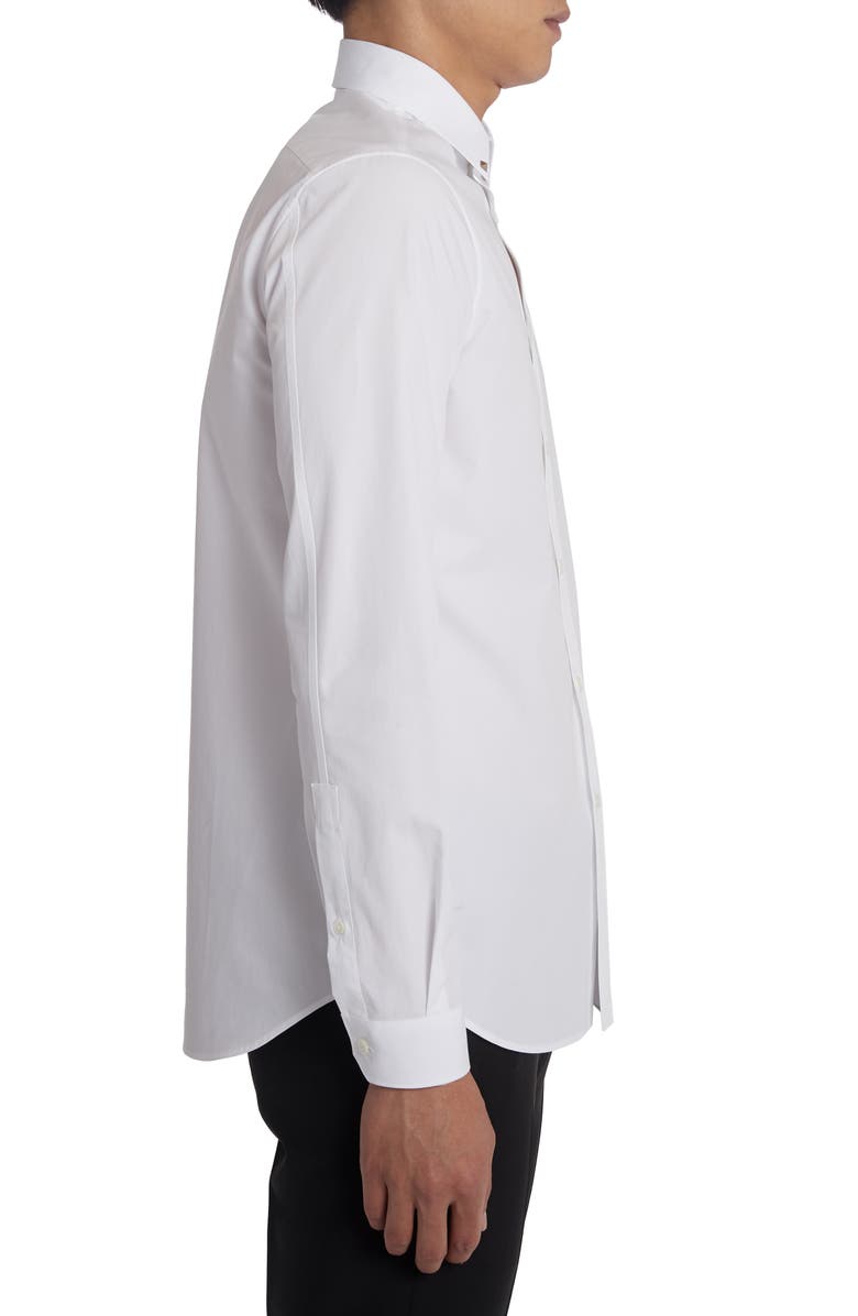 Valentino Stud Collar Cotton Poplin Button-Up Shirt, Alternate, color, 