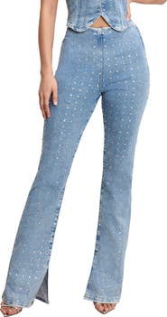 Good American Dolly Crystal Denim Pants