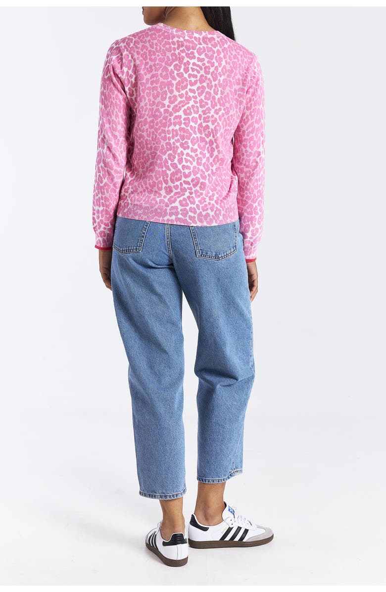 WISPR Lyra Leopard Knit Crewneck Sweater, Alternate, color, Pink Leopard Print
