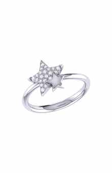 LuvMyJewelry Dreamer Dazzling Star Duo Diamond Ring - 0.09ct.