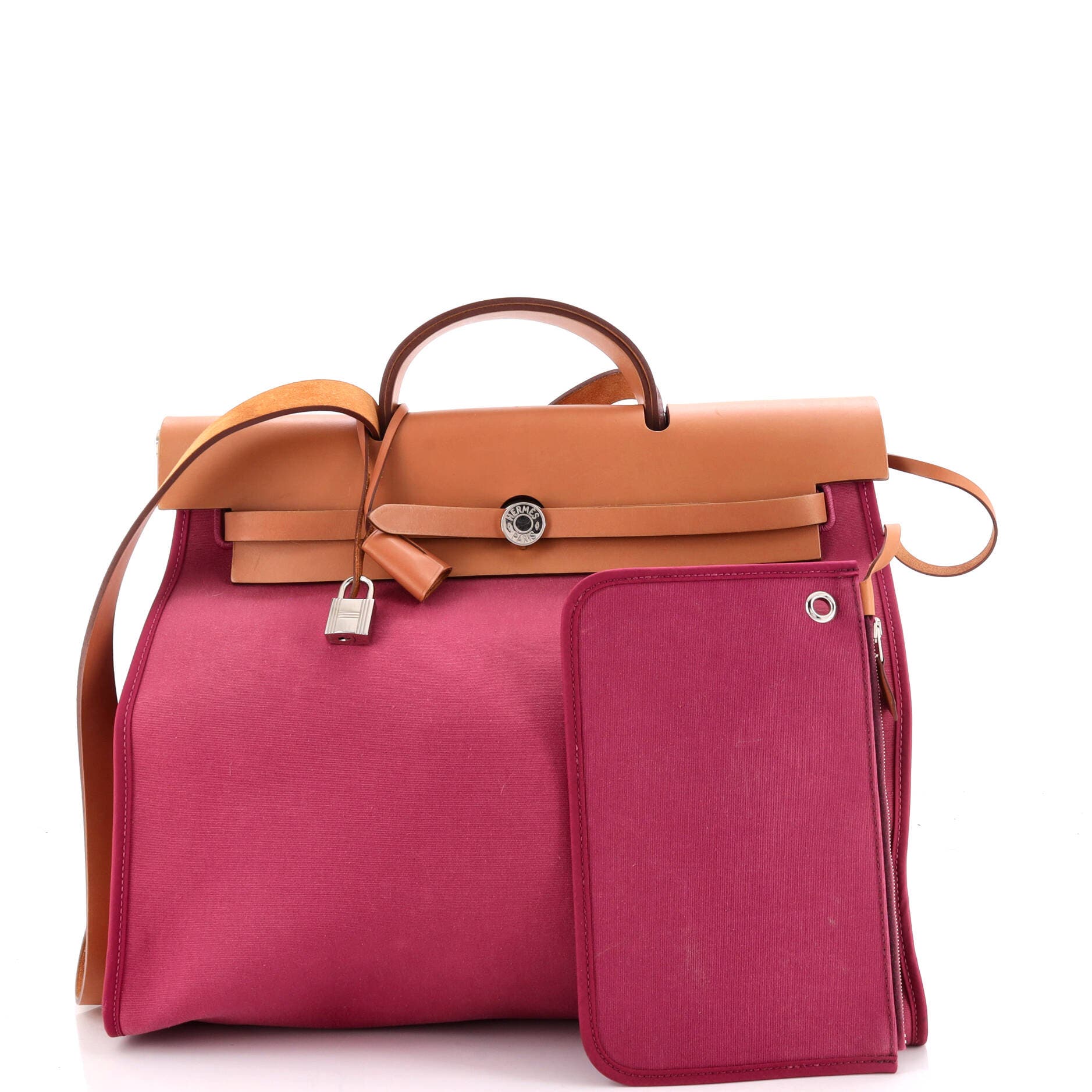 81034712 Herbag Zip Leather and Toile 39, Alternate, color, 