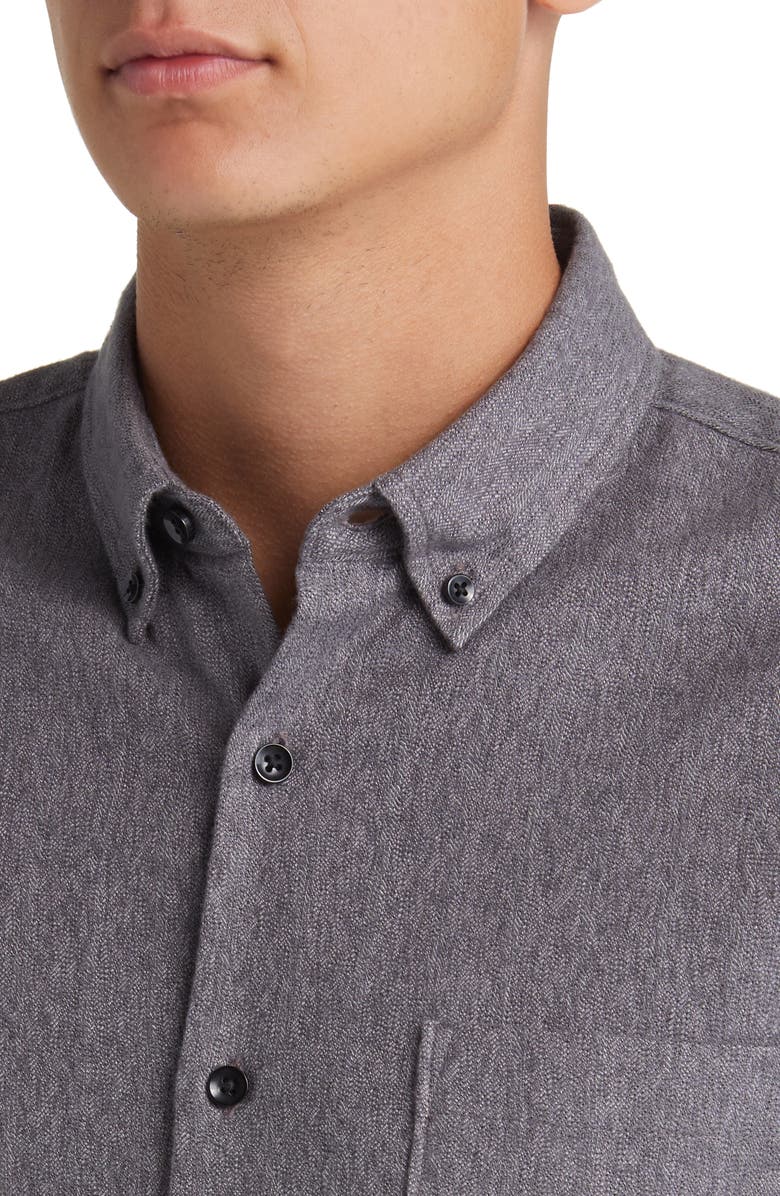 Nordstrom Trim Fit Flannel Button-Down Shirt, Alternate, color, 