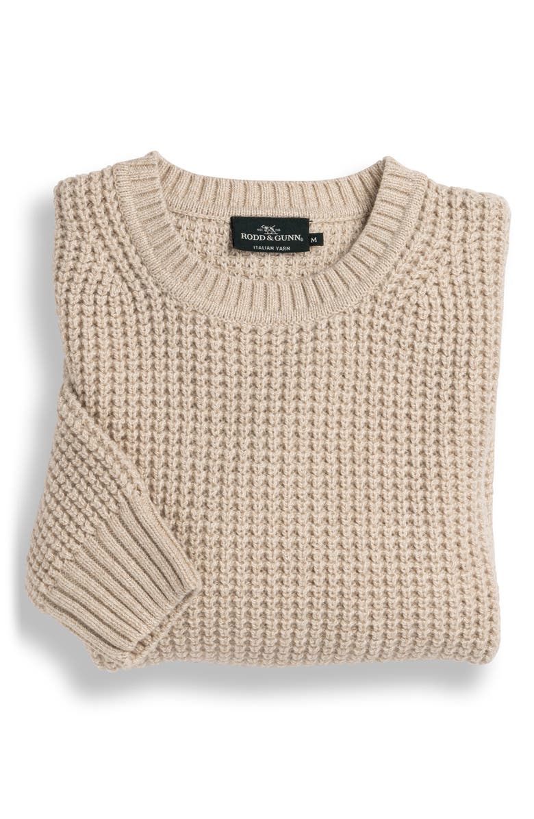 Rodd & Gunn Huntly West Waffle Knit Cotton Blend Crewneck Sweater, Alternate, color, 