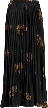 NIKKI LUND Alessandra Pleated Midi Skirt