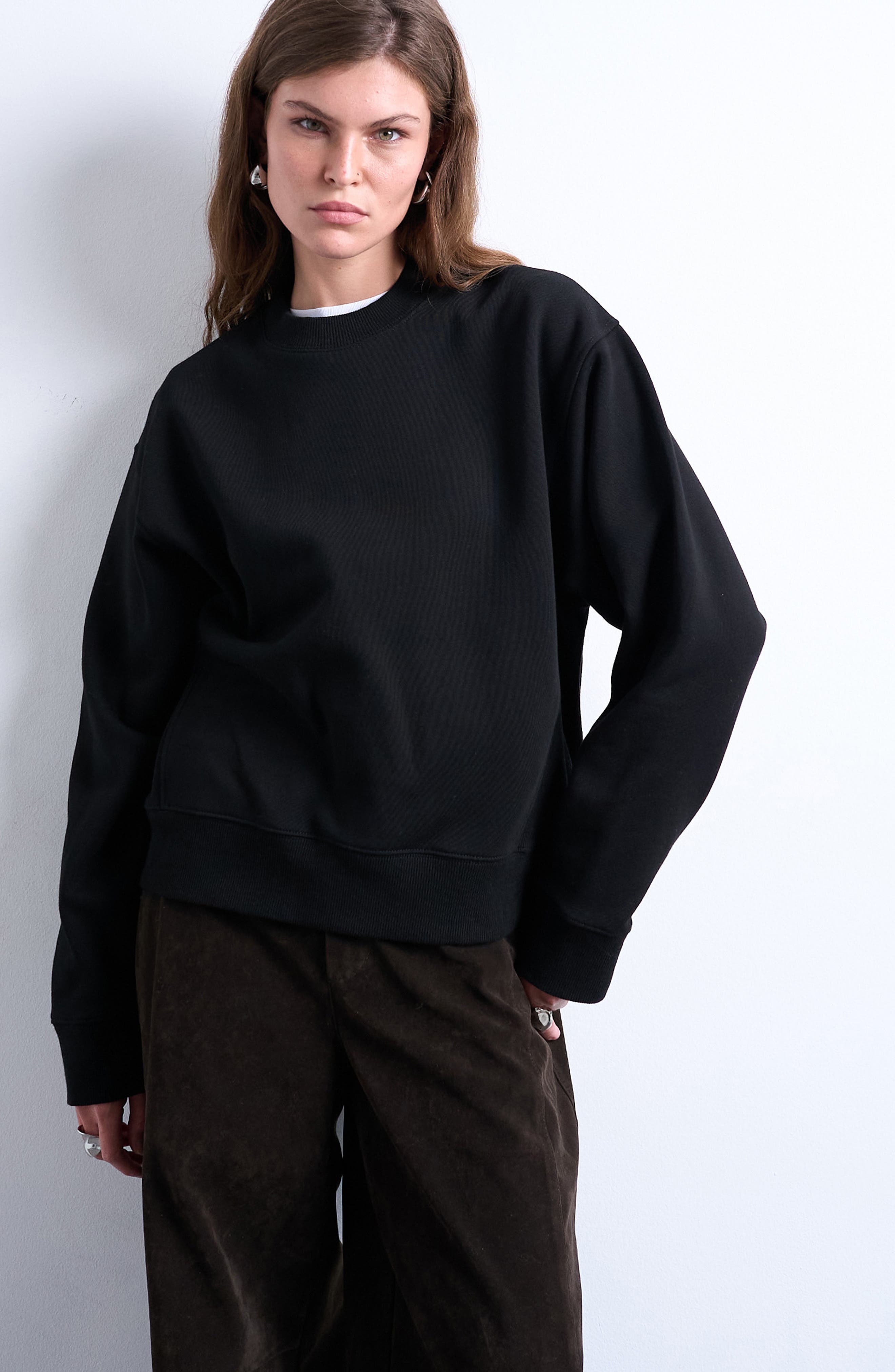 Topshop Ultimate Oversize Cotton Blend Sweatshirt