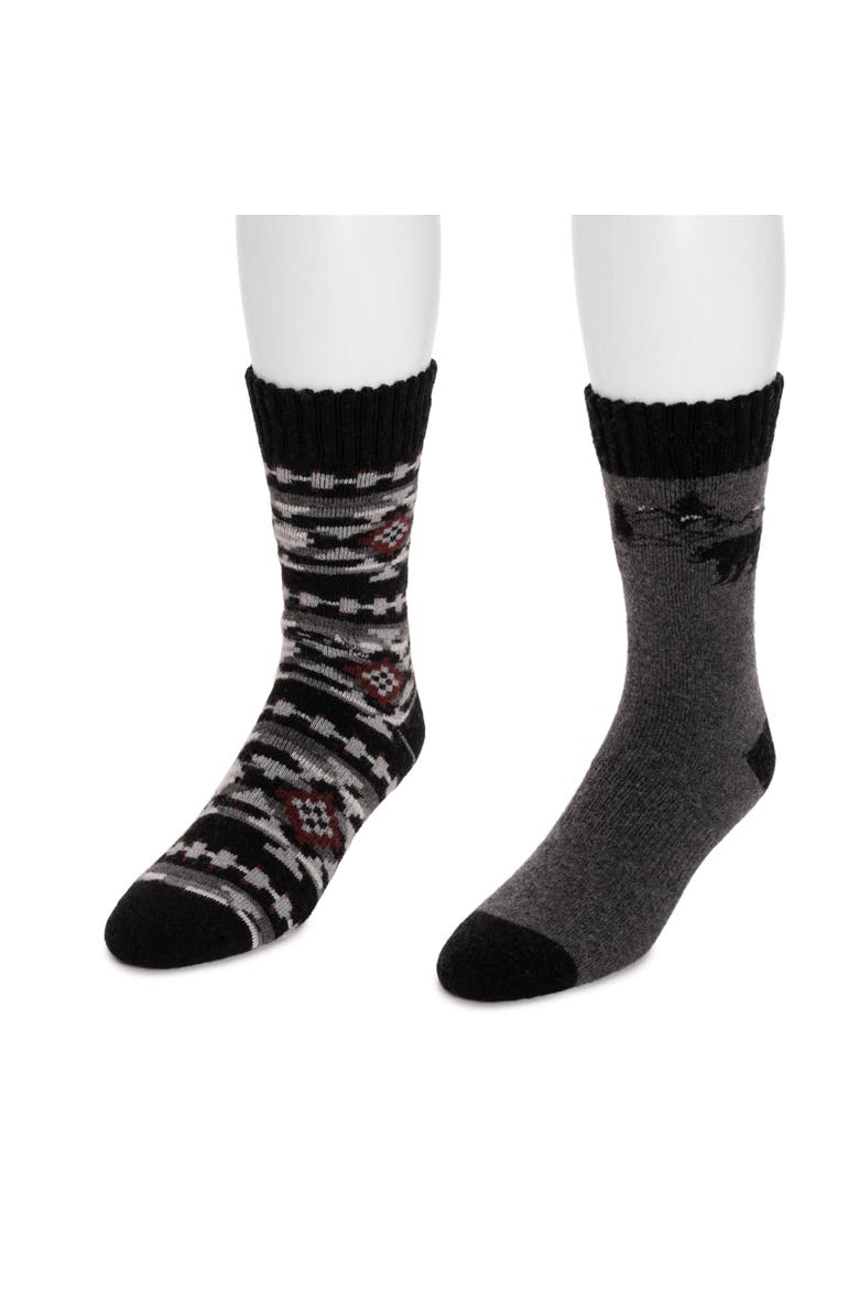 Wool Blend Socks 2 Pair Pack, Main, color, Navy/Medium Grey Heather