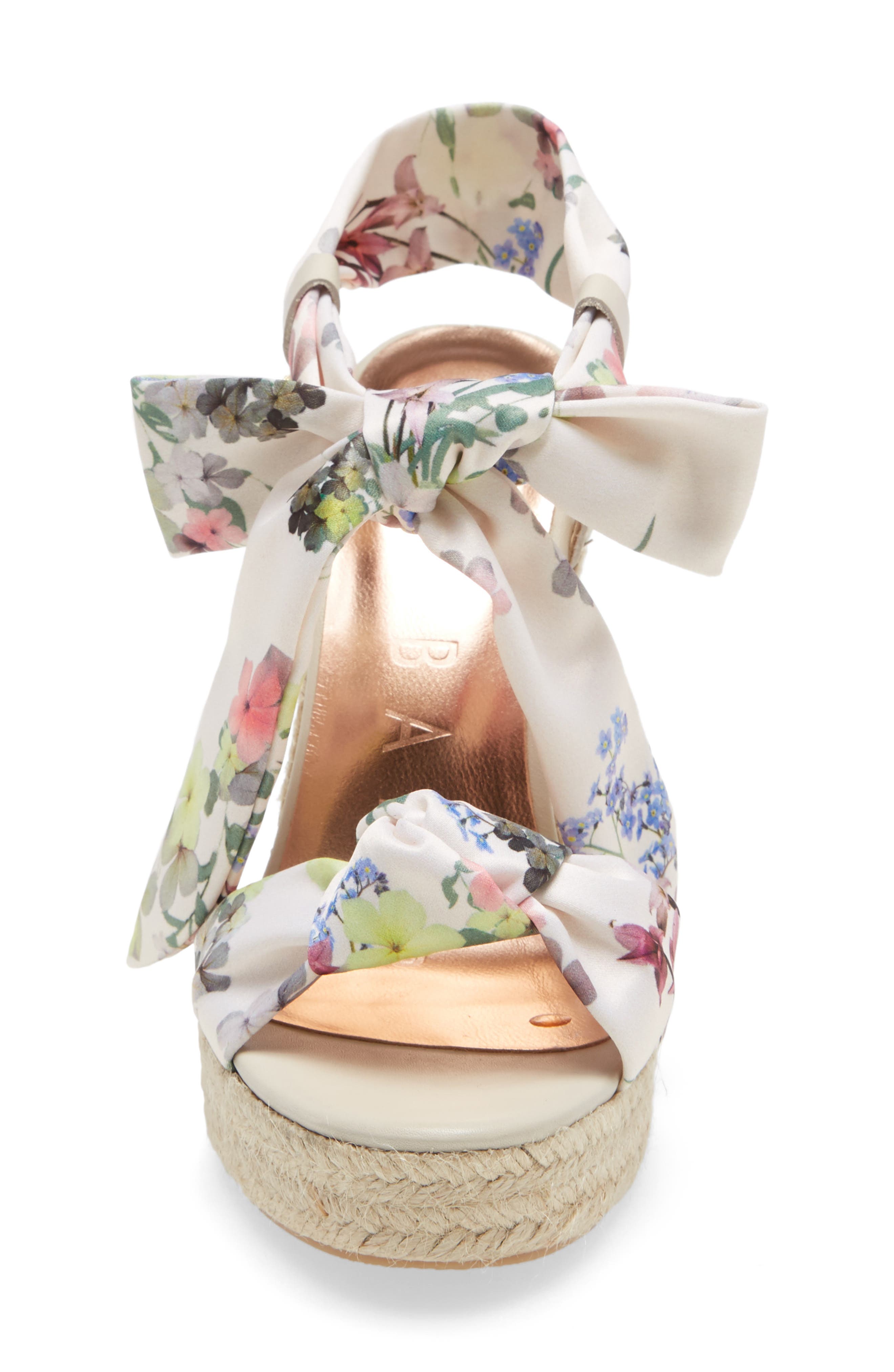 Kelispe Espadrille Wedge Sandal, Alternate, color, IVORY FABRIC