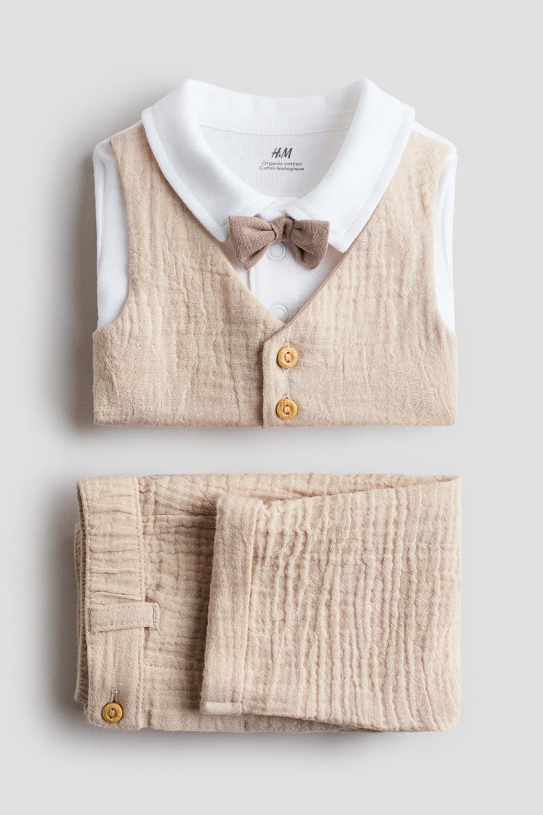 2-piece Dressy Set, Alternate, color, Light beige/white