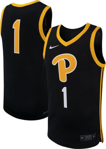 売れ筋商品|||ナイキ Tシャツ トップス レディース Men's #1  Pitt Panthers Team Replica Basketball Jersey  Nike Men's Nike Black Pitt Panthers Replica Basketball