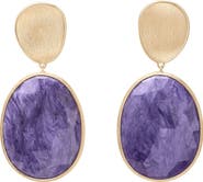 Marco Bicego Lunaria Charoite Drop Earrings