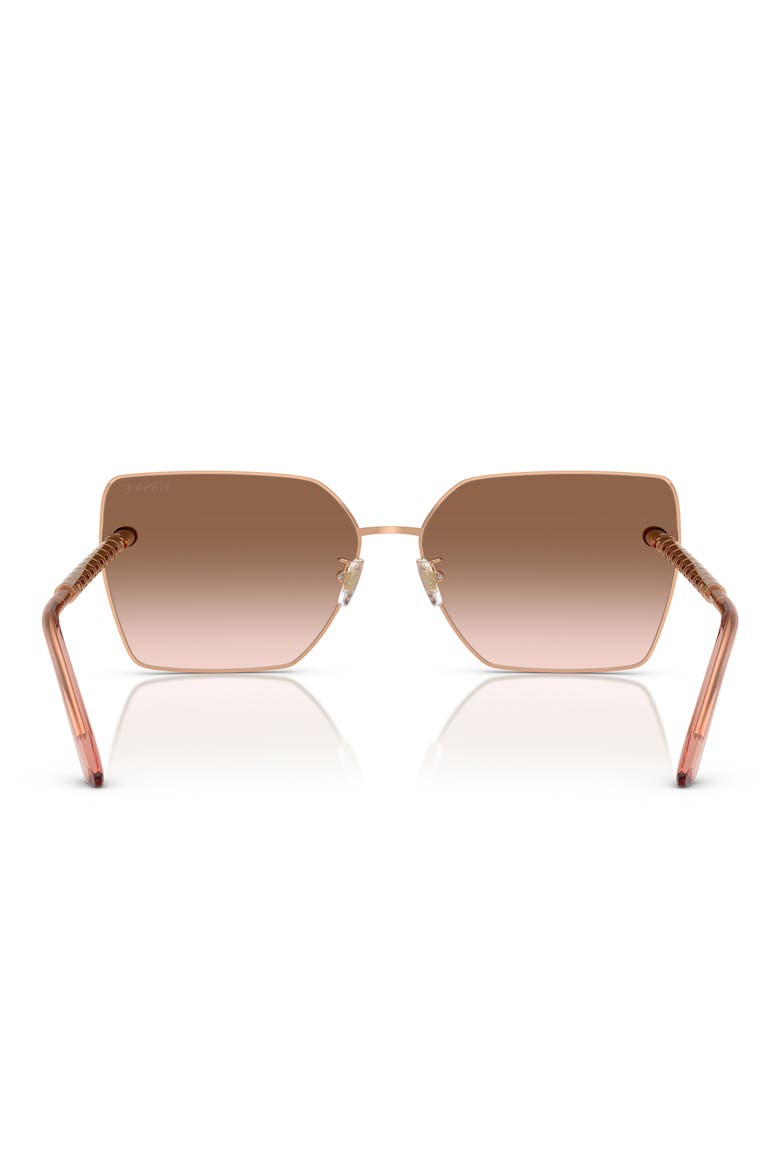 63mm Oversize Gradient Square Sunglasses, Alternate, color, ROSE GOLD