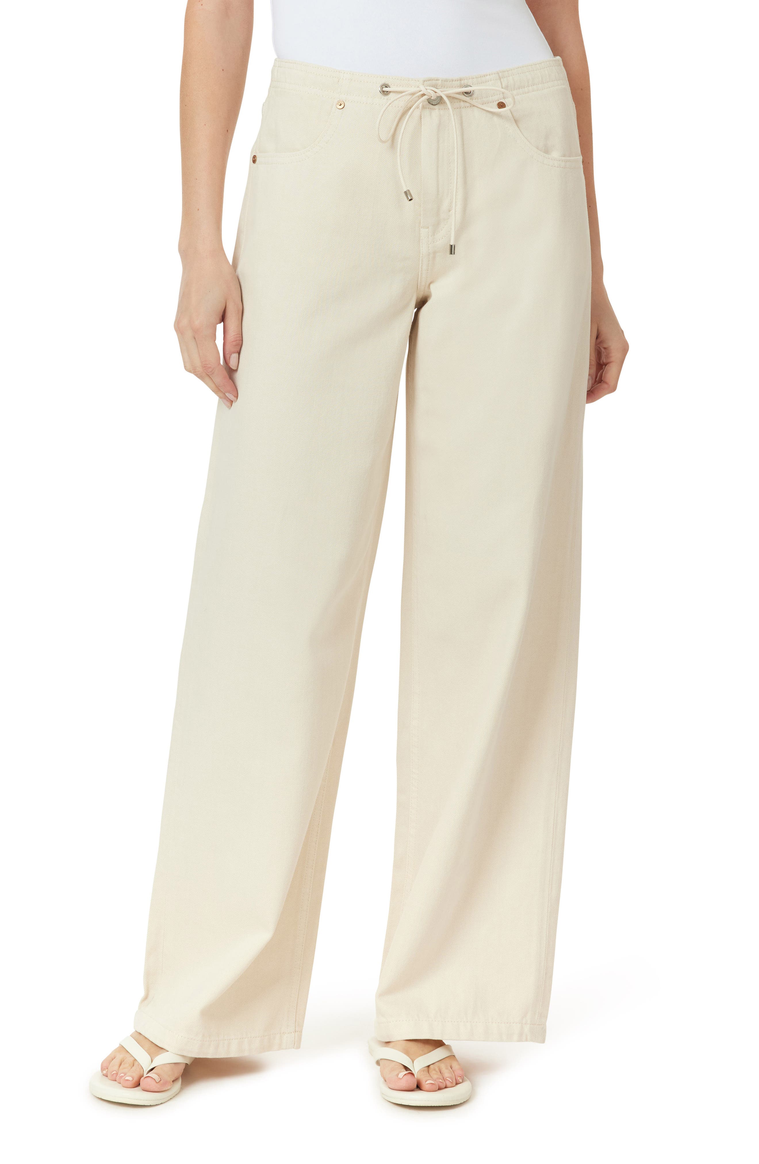 Lia Drawstring Wide Leg Jeans - image 3