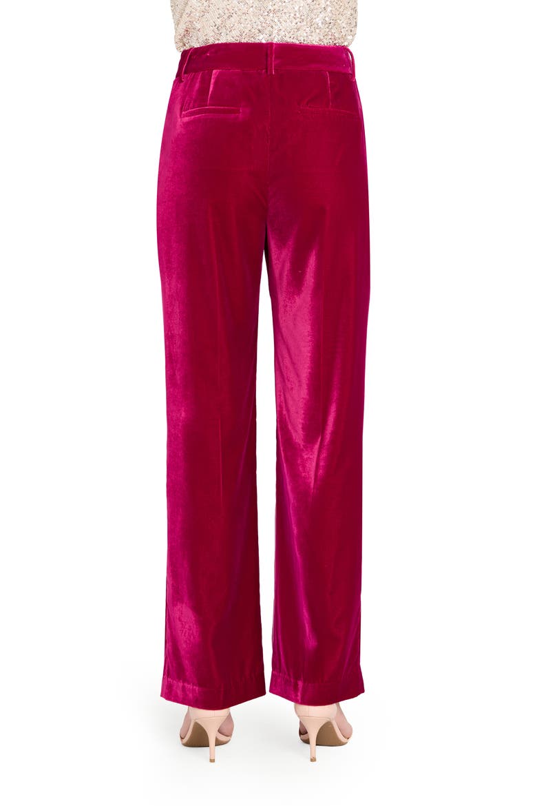 Bird Eye Velvet Pants, Alternate, color, MAGENTA