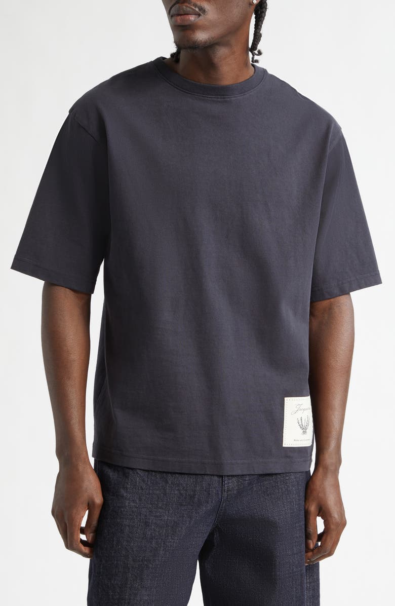 Jacquemus Le T-Shirt Torneo Graphic T-Shirt, Main, color, Rosemary Label Dark Navy