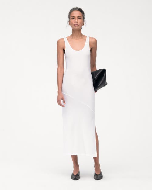 Another Tomorrow Tank Dress In White
