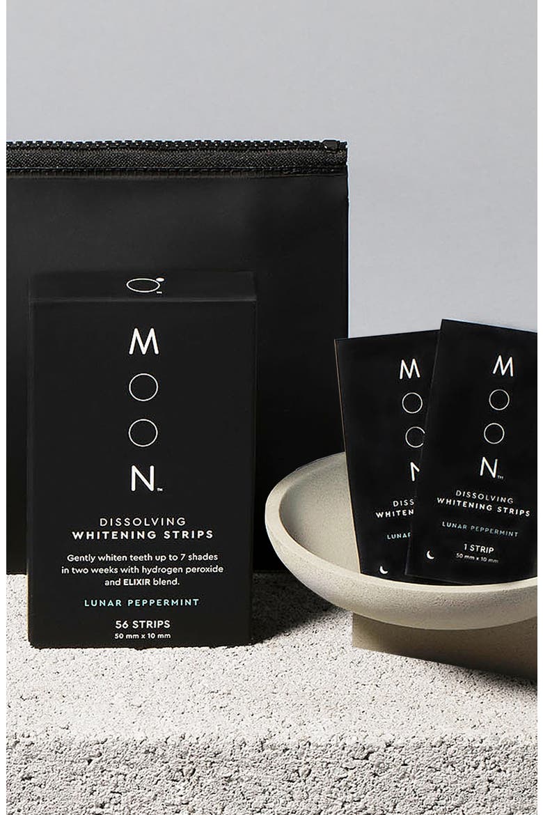 Lunar Peppermint Dissolving Teeth Whitening Strips, Alternate, color, NO COLOR