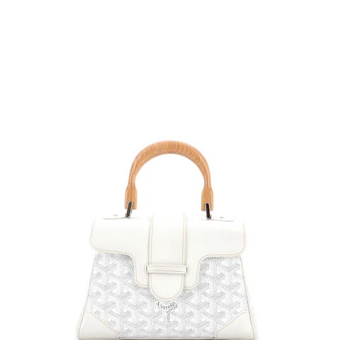 Saigon Top Handle Bag Coated Canvas with Leather Mini