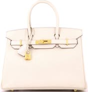 Pre-Owned Hermes Birkin Handbag Light Epsom with Gold Hardware 30