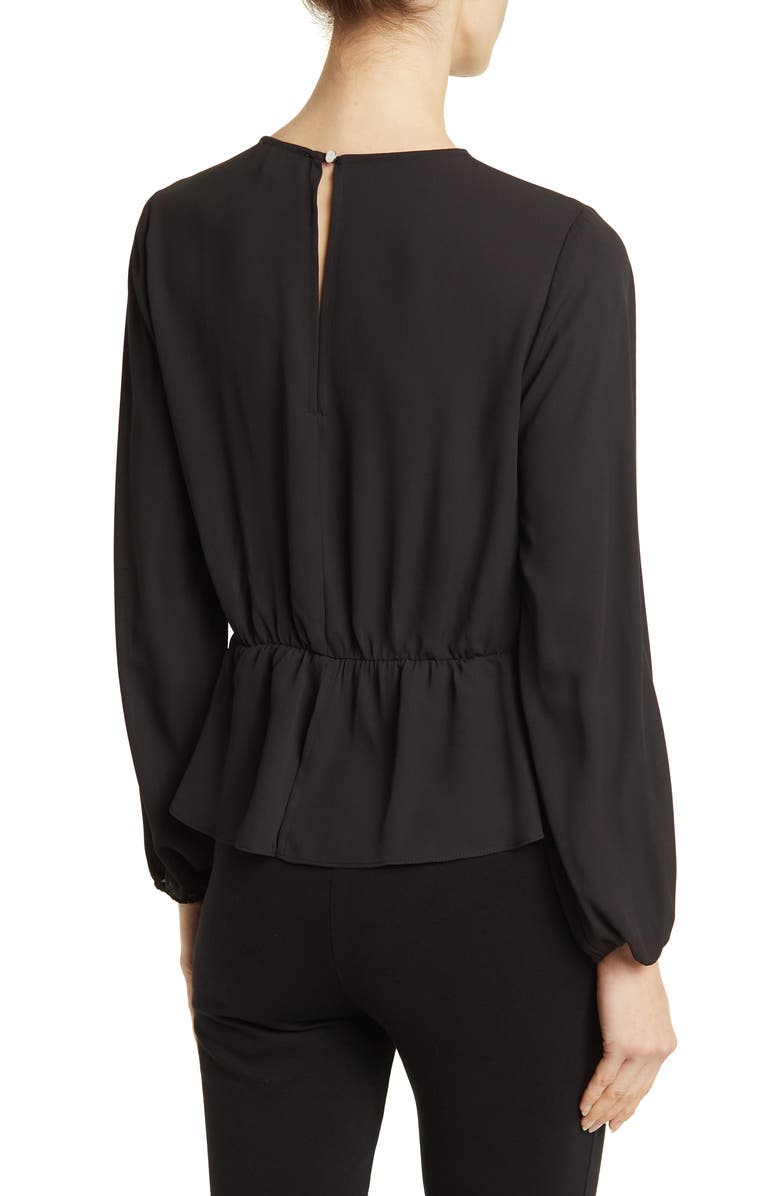 DR2 by Daniel Rainn Daniel Rainn V-Neck Long Sleeve Tie Front Top, Alternate, color, 