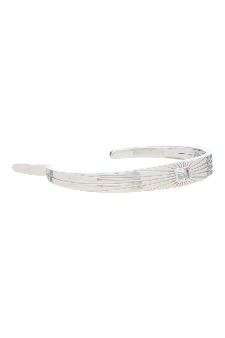 Ray of Light Sterling Silver & White Topaz Cuff Bracelet, Alternate, color, WHITE TOPAZ