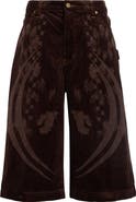 Paolina Russo Baggy Corduroy Bermuda Shorts