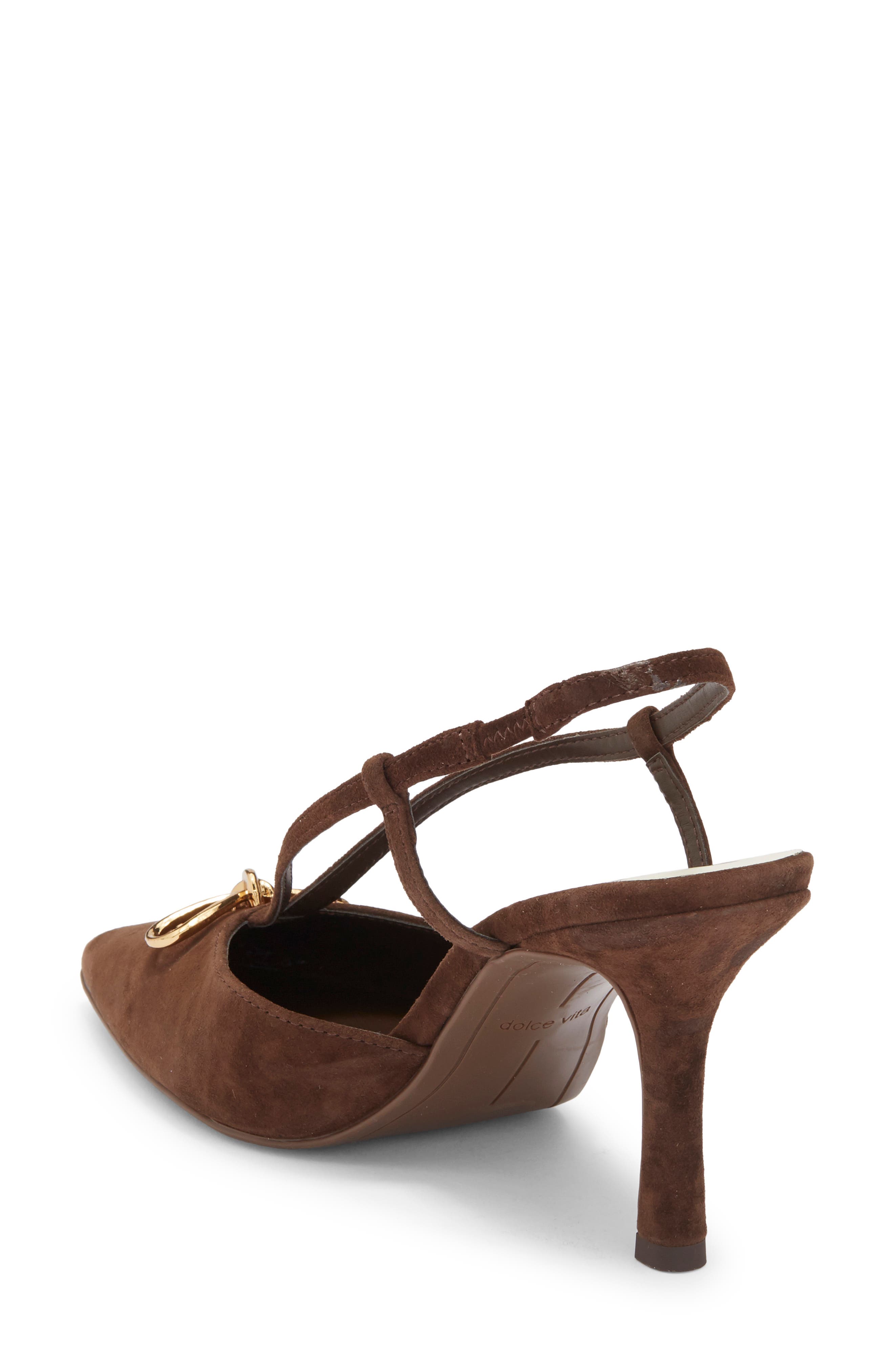 Dolce Vita Katara Slingback Pump, Alternate, color, Dark Brown Suede