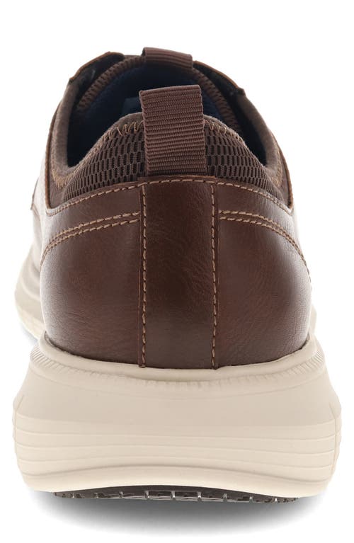 Dockers Mens Trine Slip Resistant Work Casual Lace Up Oxford Shoe In Dark Tan