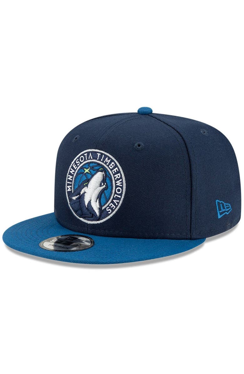 New Era Men's New Era Black/Gray Minnesota Timberwolves 2-Tone 9FIFTY Adjustable Snapback Hat, Main, color, 