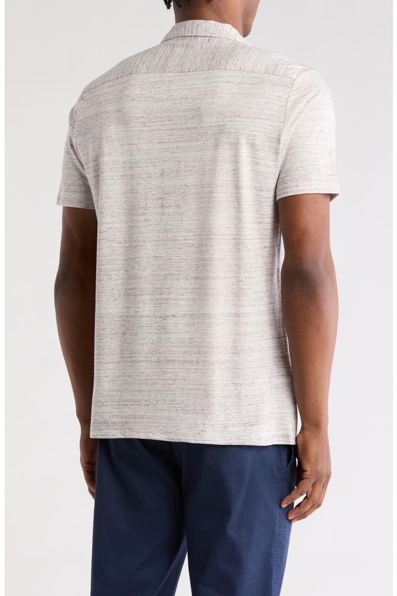 Relaxed Fit Pointelle Stitch Camp Shirt, Alternate, color, HEATHER MINK