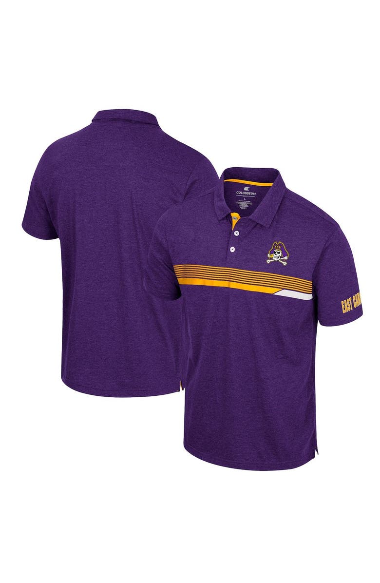 COLOSSEUM Men's Colosseum  Purple ECU Pirates No Problemo Polo, Main, color, 