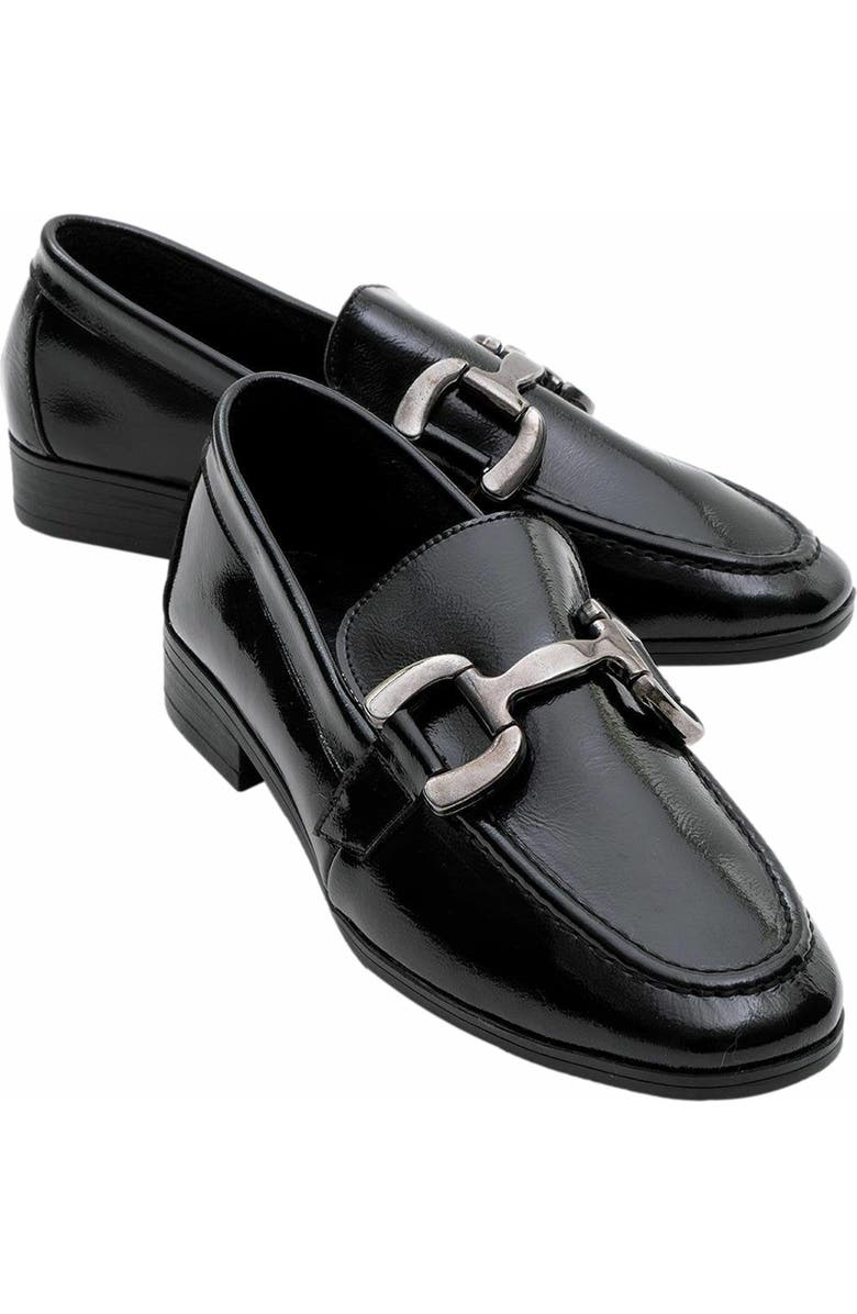 Forever & Always Shoes Rous Leather Bit Loafer, Main, color, Black Patent Leather