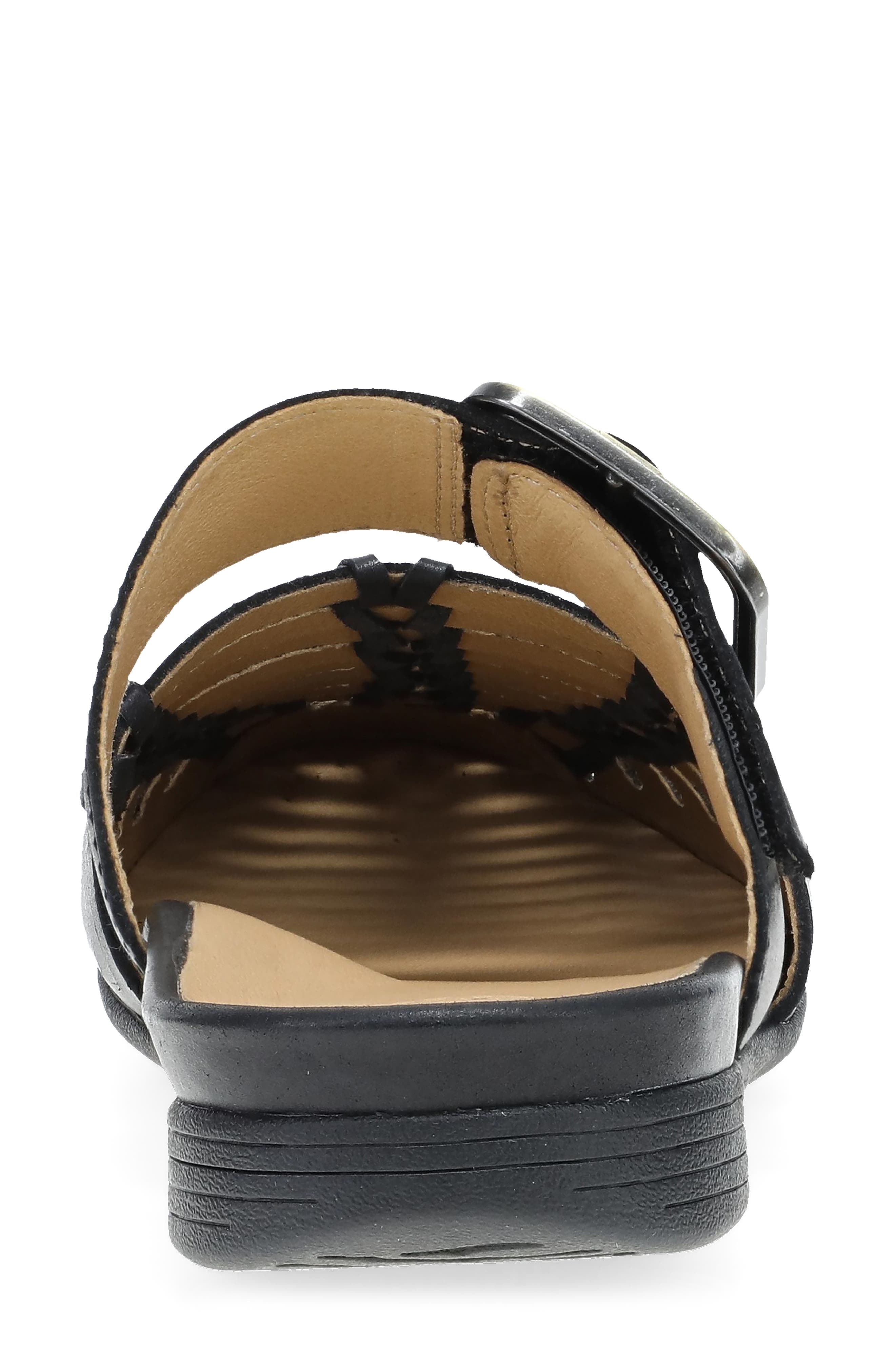 Dansko Leilani Pointed Toe Mule, Alternate, color, Black Burnished Nappa