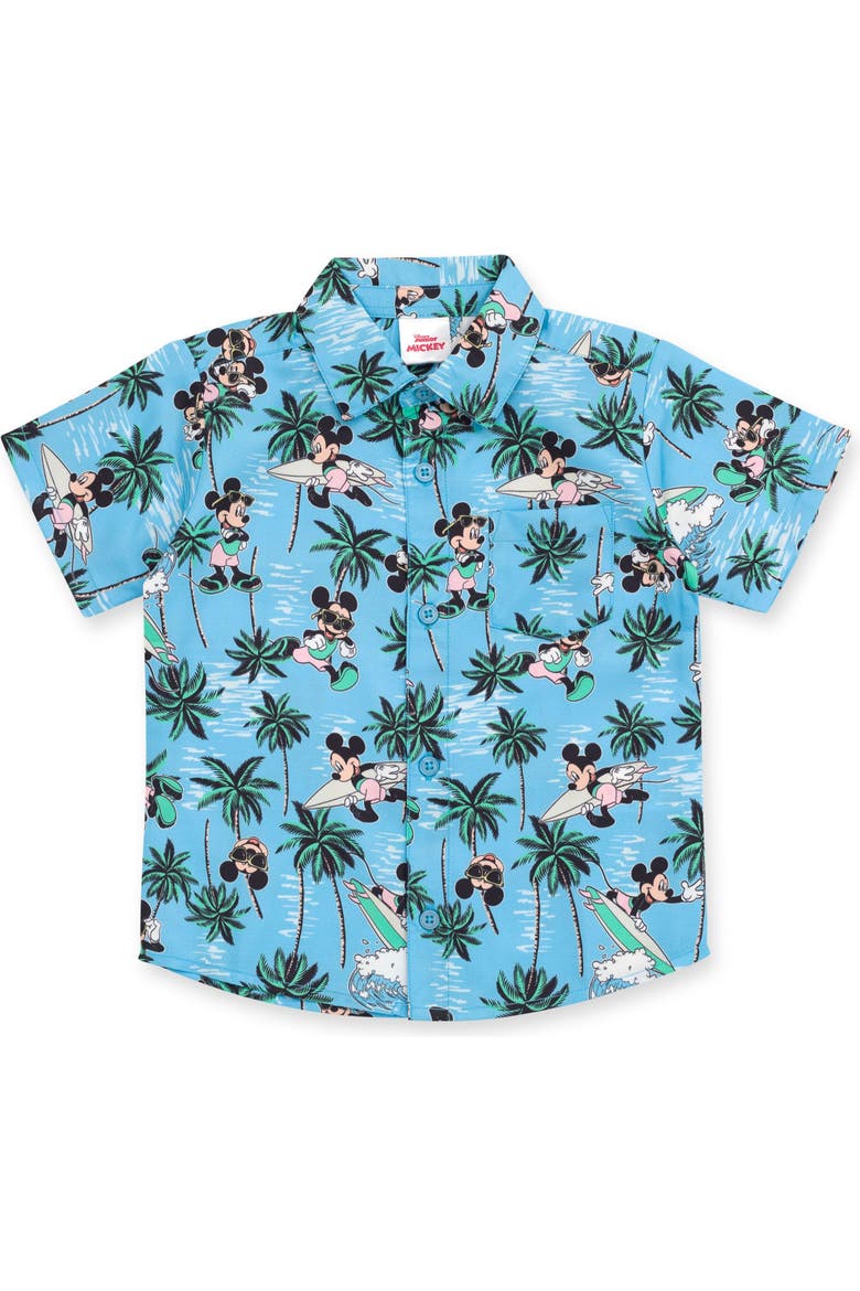 Mickey Mouse 2-Piece Button-Down and Shorts Set, Alternate, color, Mickey Surf Blue