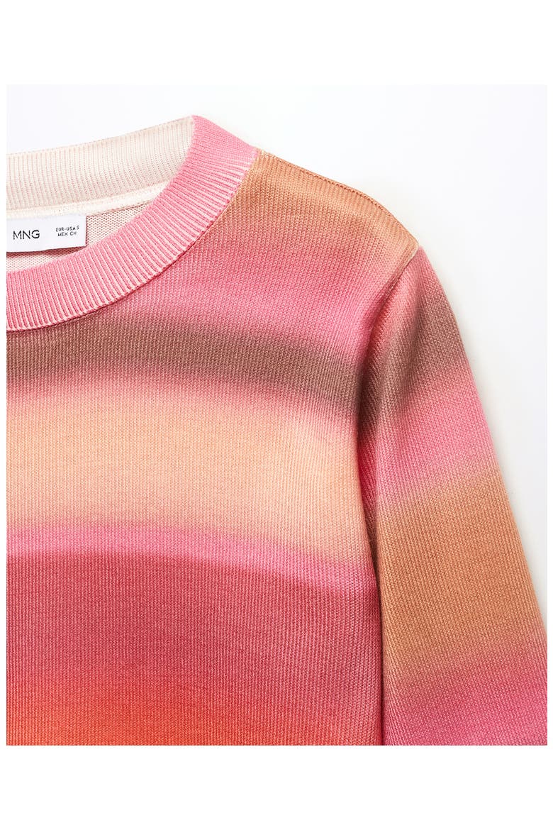 Gradient Stripe Knit Top, Alternate, color, ORANGE