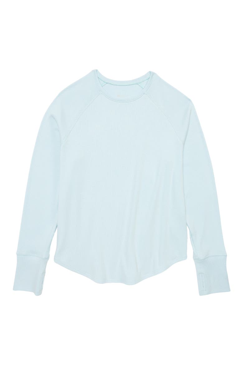 Long Sleeve Rib Tee, Main, color, BLUE STARLIGHT