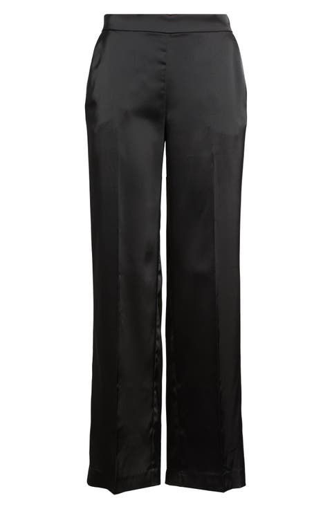 Satin Wide Leg Pants (Petite)