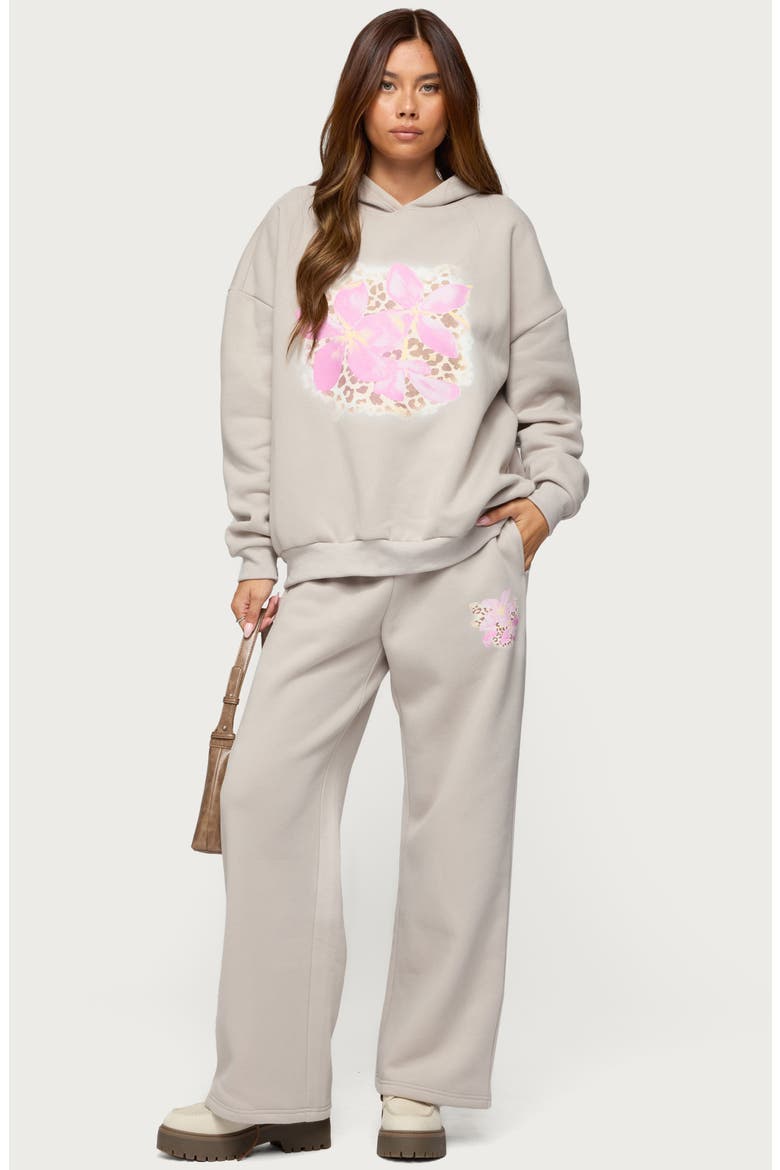 Wild Petal Wide Leg Sweatpants, Alternate, color, BEIGE