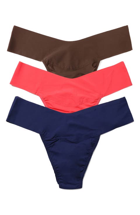 Breathe Assorted 3-Pack V-Cut Thongs