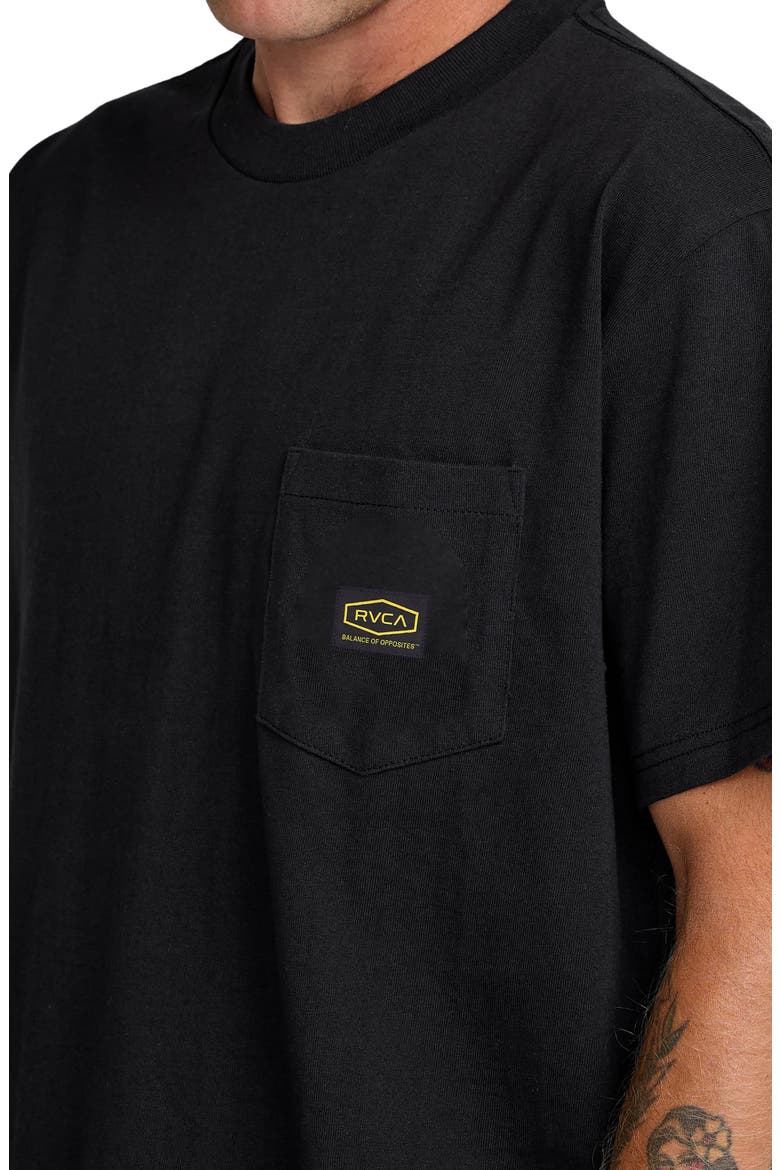 Americana Pocket Label Cotton T-Shirt, Alternate, color, BLACK