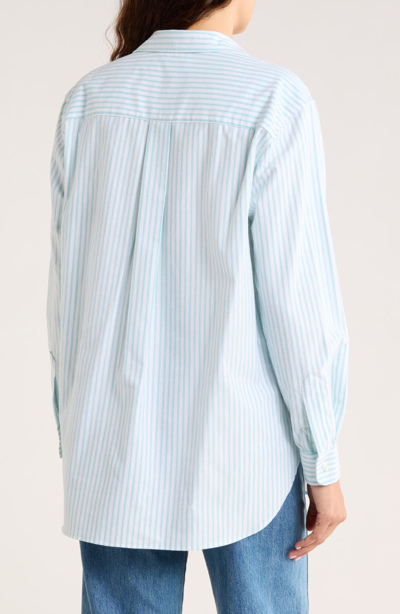 Frank & Eileen Joedy Boyfriend Button-Up Shirt, Alternate, color, Sea Foam Stripe