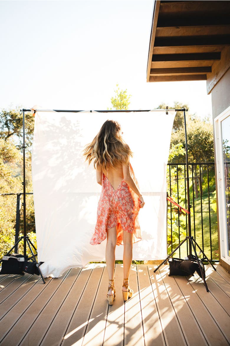 Classic Silk Dress Colin, Alternate, color, Melon Floral