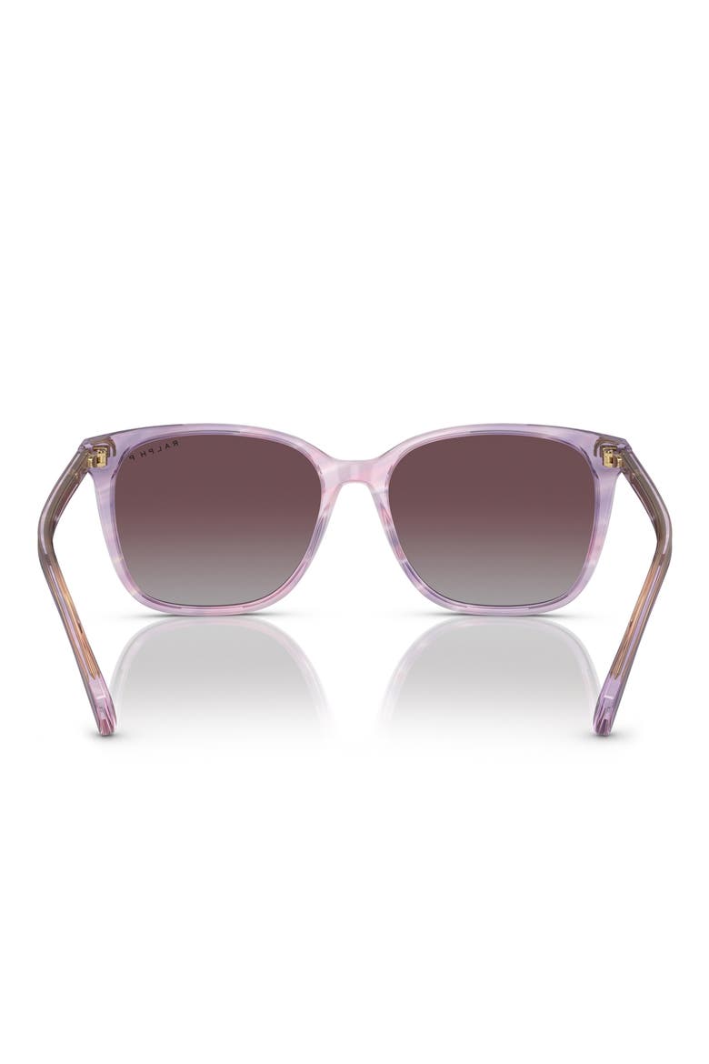 56mm Polarized Square Sunglasses, Alternate, color, STRIPED PURPLE / VIOLET POLAR