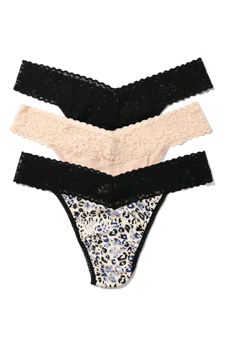 Hanky Panky DreamEase<sup>™</sup> Assorted 3-Pack Original Rise Thongs, Main, color, 