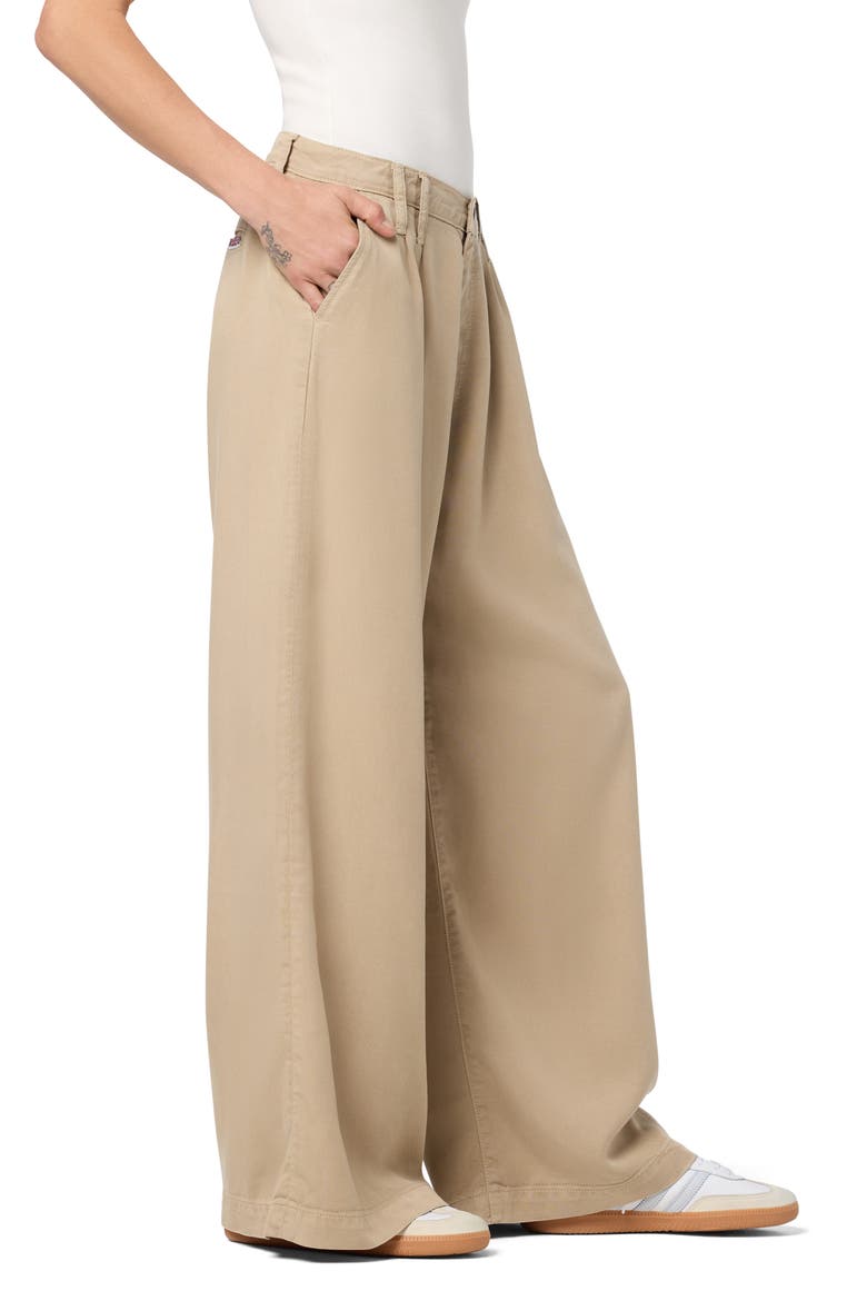 Jolene Pleated Mid Rise Trousers, Alternate, color, CAFE AU LAIT