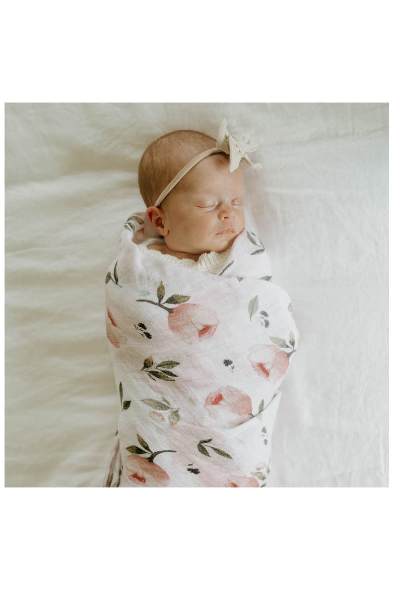2-Pack Organic Cotton Muslin Swaddle Blanket, Alternate, color, WATERCOLOR FLORET