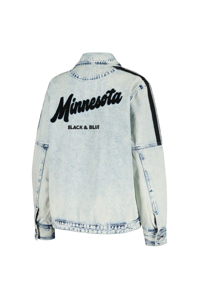 Women's The Wild Collective Blue Minnesota United FC Denim Button-Up Jacket, Alternate, color, Blue