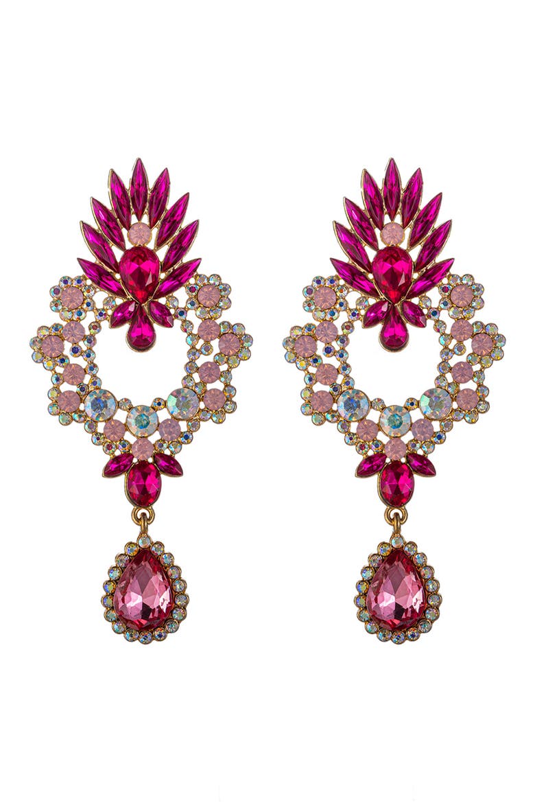 Lucie Drop Earrings, Main, color, PINK