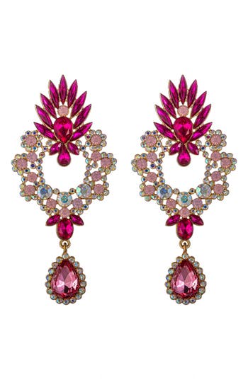 Eye Candy Los Angeles Lucie Drop Earrings In Pink